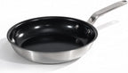 5 Ply Ceramic Non Stick Frying Pans - 10 Inch Stainless Clad Nonstick Skillet, Non Toxic, PTFE & PFOA FREE, Professional Cookware for Induction, All Stoves and Oven up to 650°F