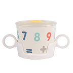 shopwithgreen 7Pcs/Set Bamboo Kids Dinnerware Set - Children Dishes - Food Plate Bowl Cup Spoon Fork Set Dishware, Cartoon Tableware, Dishwasher Safe Kids Healthy Mealtime, BPA Free