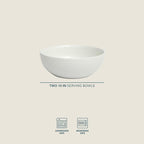 Gibson Home Extra Large Serving Bowls Set of 2-100 oz 10-Inch White Porcelain Salad Bowl Set, Stackable Ceramic Kitchen Bowls, Dishwasher & Microwave Safe