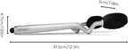Dreamfarm Clongs Grippy Silicone & Stainless Steel Kitchen Cooking Tongs with Click-Lock Open & Close - 12" Black