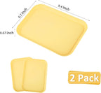 Yellow Plastic Serving Platters and Trays,Serving Dishes for Entertaining,Rectangular Platters for Serving Food, Appetizer Serving Trays for Snacks,Charcuterie,Chips,Candy,Fruit,Sushi