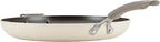 Rachael Ray Cook + Create Nonstick Frying Pan/Skillet with Helper Handle, 14 Inch - Almond