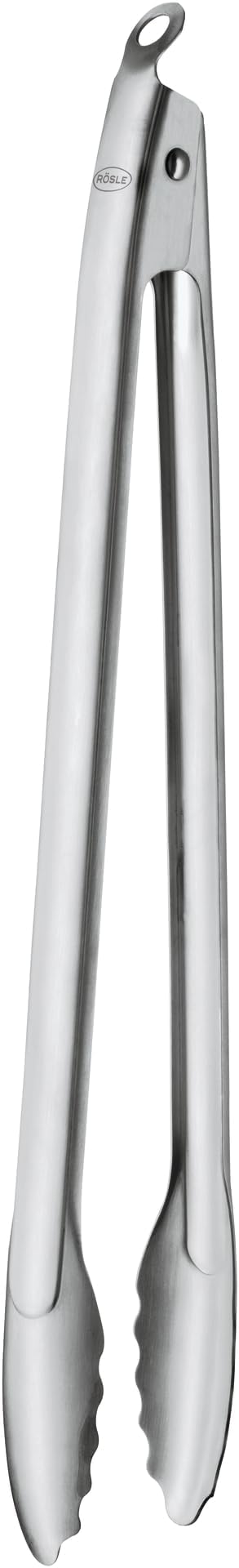 Rösle Stainless Steel Lock and Release Click Tongs, 17-inch