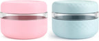 2 Pack 16 oz Glass Lunch Bowl Containers with Lids | Leak & Spill Proof, BPA-Free, Microwave & Dishwasher Safe, Airtight Meal Prep & Food Storage Jar for Lunch, Salad, Soup, Oats, Stew, Yogurt