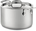 All-Clad D5® Stainless Steel Core 4 Quart Soup Pot With Lid - Made in the USA - The Upgrade for Supremely Even Heat- Oven Safe & Induction Compatible Cookware