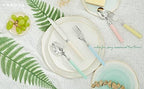 ANNOVA 20 Piece Silverware Set, Service for 4, Stainless Steel Colorful Pastel Tableware Kitchen Flatware Set Utensils, Includes Dinner Knives, Forks, Spoons, Salad Forks & Dessert Spoons (Mix 68)