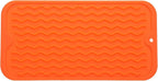 MicoYang Silicone Dish Drying Mat for Multiple Usage,Easy clean,Eco-friendly,Heat-resistant Silicone Mat for Kitchen Counter or Sink,Refrigerator or Drawer Liner Orange S 12 inches x 6 inches