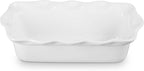 Le Creuset Stoneware Heritage Fluted Loaf Pan, 9", White