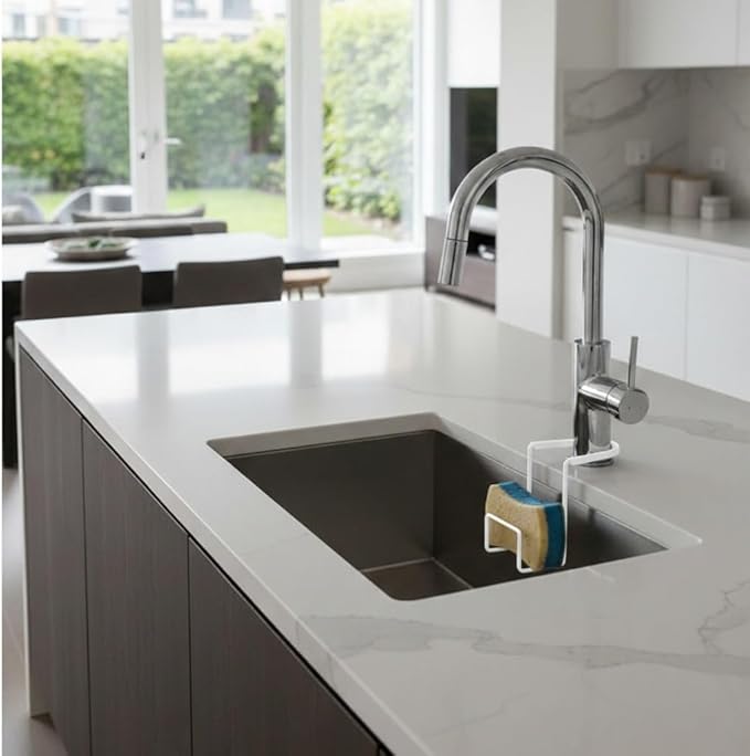 Kitchen Sink Accessory Sponge Holder (WHITE, LARGE)
