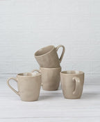 famiware Mars 4 Pieces Coffee Mug, 14 oz Tea Mug, Catering Mugs with Handle for Coffee, Tea, Cocoa, Milk, Cinnamon Brown