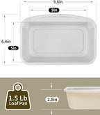 Non-Stick Bread Loaf Pan, 9x5 Inch, Ceramic Coating, Aluminized Steel, Oven Safe to 550°F, Dishwasher Safe - Non-Toxic, PTFE & PFOA Free, Sunshine Cream