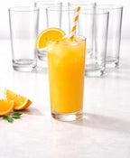 BOHEM'S Small Juice Glasses, Mini Clear Glass Cups Tumblers, Drinking Glassware for Orange Juice, Water, Milk, Coffee, Perfect for Tasting and Small Portions, Set of 6, (6.4 oz)