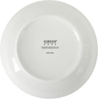 Gibson Home Heritage Sky 4-Piece Pasta Bowl Set, 8 Inch Round Stoneware Bowls, Blue & White Floral Design, Decorative Everyday Use