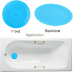 V-TOP Tub Stopper 2 Pack, 6 inches Large Silicone Drain Plug Hair Stopper Flat Suction Cover for Kitchen Bathroom and Laundry