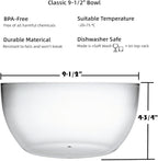 Qxbekmor Large Acrylic Salad Bowls and Serving Bowls, Great for Serving Salad, Popcorn, Chips, Dips, Condiments, Break-Resistant Set of 2, Clear 146 oz