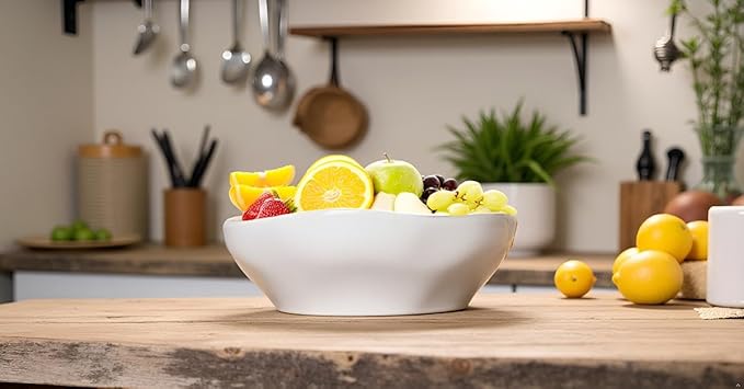 9" Serving Bowls, Large Oval Serving Dishes for Wedding and Dinner Parties, 42 Oz for Salad, Side Dishes, Pasta, Microwave & Dishwasher Safe
