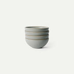 MORA Medium Bowls Set of 4, 28oz Ceramic Pottery Everyday Bowls - Microwave, Oven and Dishwasher Safe - Peppercorn