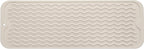 MicoYang Silicone Dish Drying Mat for Multiple Usage,Easy clean,Eco-friendly,Heat-resistant Silicone Mat for Kitchen Counter,Sink,Bar,Bottle,or Cup Tapioca M 17 inches x 6 inches