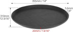 QWORK 14-Inch Round Non-Slip Serving Tray Set – 4Pack Rubber Surface Drink & Meal Carrier for Home, Café & Catering