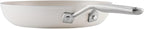 KitchenAid Hard Anodized Ceramic Induction Nonstick Cookware Frying Pan/Skillet, Dishwasher Safe, 10 Inch Non Stick Fry Pan with Stainless Steel Handle - Porcelain White