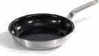 5 Ply Ceramic Non Stick Frying Pans - 8 Inch Stainless Clad Nonstick Skillet, Professional Cookware for Induction, All Stoves and Oven