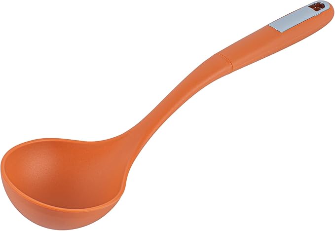 Restaurantware Silicone Utensil Set Pack of 1 Non-Slip Handle 6-Piece Kitchen Tool Set, Heat-Resistant Dishwasher-Friendly Cooking Accessories, Durable Orange Cooking Utensils