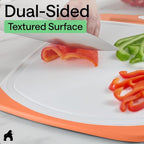 GORILLA GRIP BPA-Free Reversible Kitchen Cutting Board Set of 3 US Designed, Nonporous, Juice Grooves Catch Liquid, Slip Resistant Border, Dishwasher Safe Large Food Chopping Boards, Lime Orange Lemon