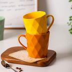 11 Ounce Porcelain Mugs, Set of 6, Tea and Cocoa Mug Set, Multicolor, Matte
