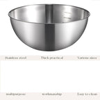 Stainless Steel Salad Bowls Set of 2 Mixing Bowl with Measurement Markings Snacks Bowls, 4.23 Quart Serving Bowls for Mixing, Cooking, Baking, Prepping and Home Kitchen Food Storage Bowls