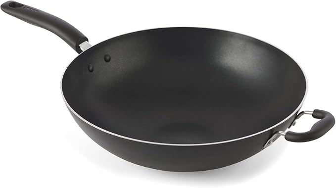 T-Fal Specialty Nonstick Woks & Stir-Fry Pan 14 Inch Oven Broiler Safe 350F Cookware, Pots and Pans, Dishwasher Safe Black