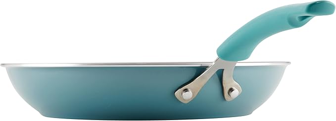 Rachael Ray Cook + Create Nonstick Frying Pan/Skillet, 12.5 Inch, Agave Blue