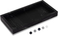 Bathroom Trays for Counter, Slicone Vanity Trays for Bathroom, Rectangle Sponge Holder for Kitchen Sink - Marble Black