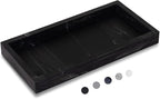 Bathroom Trays for Counter, Slicone Vanity Trays for Bathroom, Rectangle Sponge Holder for Kitchen Sink - Marble Black