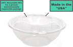 Smygoods Disposable Plastic Salad Bowls with Airtight Lids Ideal for Meal Prep, Takeout, Catering, Parties, Picnics, and Food Storage, Stackable, Leak-Proof