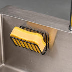 Toplife Sponge Holder for Kitchen Sink, Rust-Proof Suction Cup Sponge Caddy - Black - 2 Pack