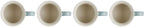 Le Creuset Stoneware Set of 4 Mugs, 14 oz. each, Sea Salt