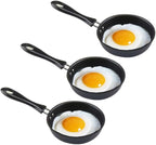 Mini Egg Frying Pan 4.7-Inch 3Pcs, Non-stick One Egg Frying Pan with Bakelite Handle, Cast-Iron Pot Designed for Eggs and Pancakes, All Stoves are Compatible - Non Toxic