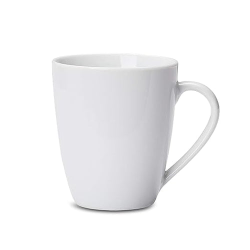 Amazon Basics Porcelain Heat Resistant Coffee Mugs, Microwave and Oven Safe, 12 oz, White, 12 Count