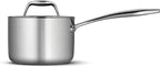 Tramontina Signature Tri-Ply Clad Stainless Steel 1.5-Quart Sauce Pan with Lid, Induction-Ready, Dishwasher-Safe, NSF-Certified, Made in Brazil