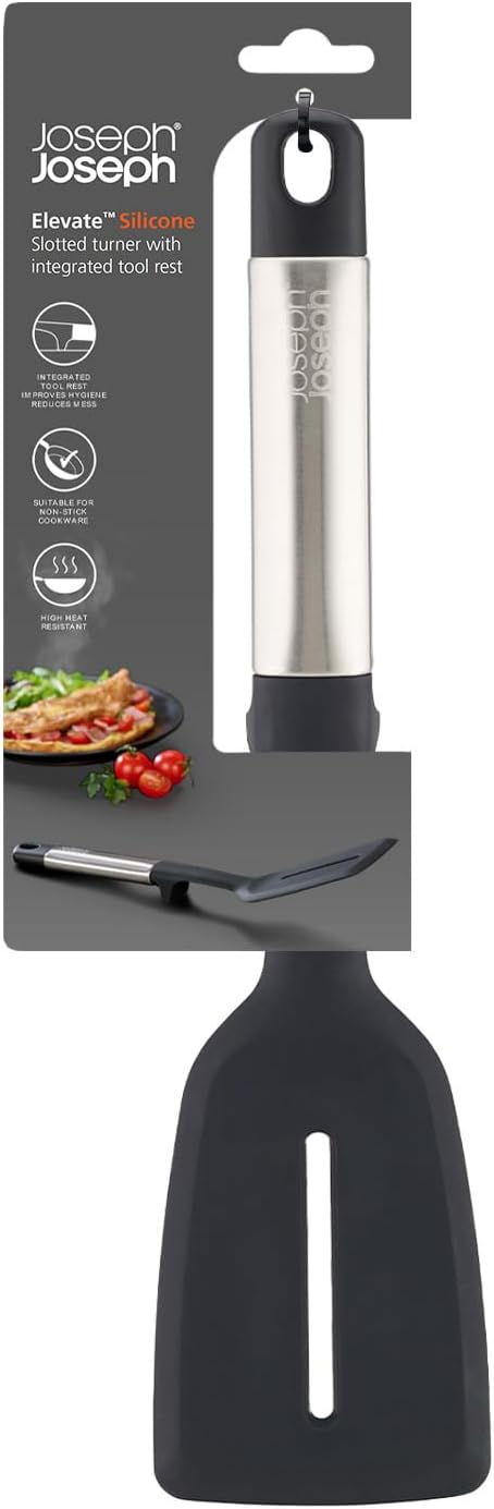 Joseph Joseph Elevate Silicone Slotted Turner with Integrated Tool Rest
