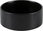 Havniva Non-Slip 8.2inch Ceramic Dog Food and Water Bowl for Large Breed Dogs, Pet Bowl for Replacement (Single Bowl, Black)