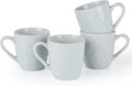 famiware Mars 4 Pieces Coffee Mug, 14 oz Tea Mug, Catering Mugs with Handle for Coffee, Tea, Cocoa, Milk, Light Gray
