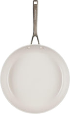 KitchenAid Hard Anodized Ceramic Induction Nonstick Cookware Frying Pan/Skillet with Lid, Dishwasher Safe, 12.25 Inch Non Stick Fry Pan with Stainless Steel Handle - Agave Blue