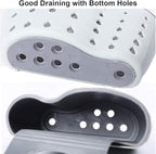 Elegantcharm EC Kitchen Sink Caddy Sponge Holder Plastic Hanging Ajustable Strap Faucet Caddy with Holes