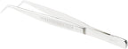 Mercer Culinary 18-8 Stainless Steel Chef Plating Tongs, Curved Fine Tip, 6-1/8 Inch