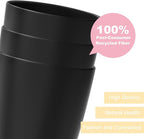 Homienly Kitchen Cups 20oz Wheat Straw Cups-6 pcs Lightweight cups Unbreakable & Reusable Glassware Set Stackable for Party,Camping,Picnic-Black