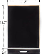 MAONAME Black Serving Tray with Handles, Rectangular Decorative Tray, Modern Coffee Table Trays, Plastic Ottoman Trays for Bathroom, Decor, 15.7” x 11.8” x 1.57"