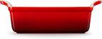 Le Creuset Stoneware Heritage Loaf Pan, 9" x 5" x 3" (1.5 qt.), Cerise