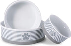 Bone Dry Paw & Patch Ceramic Pet Collection, Large Bowl, 7.5x2.4", Gray