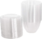 Smygoods Disposable Plastic Salad Bowls with Airtight Lids Ideal for Meal Prep, Takeout, Catering, Parties, Picnics, and Food Storage, Stackable, Leak-Proof